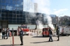 18 - Incendio davanti alla Cittadella della salute