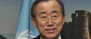 <p>Il segretario generale dell'Onu Ban Ki-moon</p>