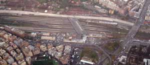 Un'immagine dall'alto della stazione Tiburtina Un'immagine dall'alto della stazione Tiburtina