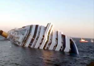 La Costa Concordia affondata al Giglio