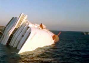 La Costa Concordia affondata al Giglio