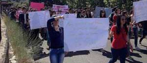 Il corteo di studenti