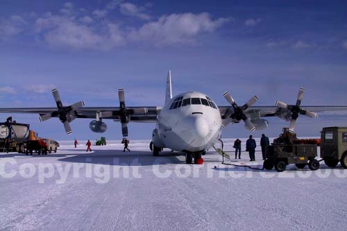 C130 dopo l'atterraggio