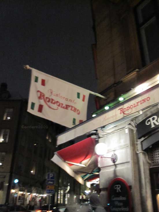 Il Rodolfino, uno dei tanti ristoranti italiani a Stoccolma