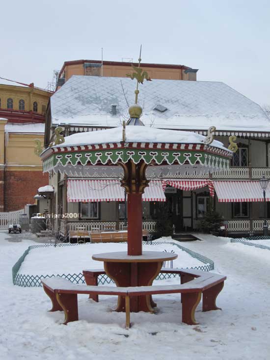 Un'area ristoro a Skansen