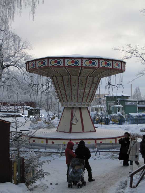 Una giostra del parco di Skansen