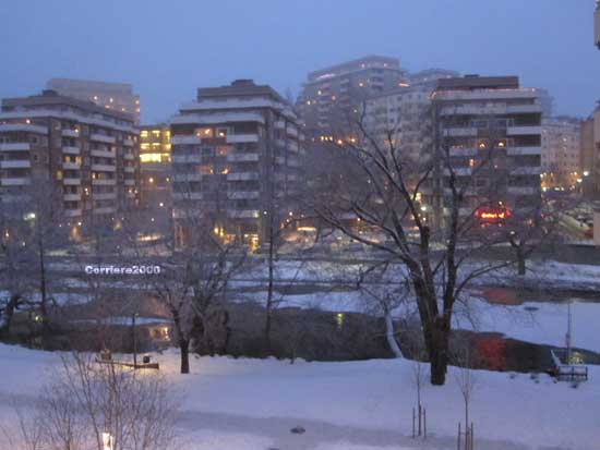 Stoccolma sotto la neve