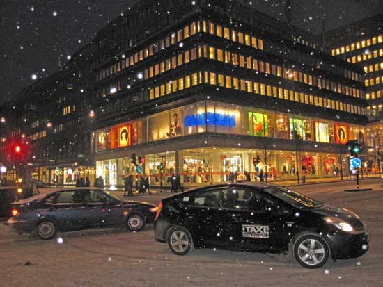 Nevica in centro