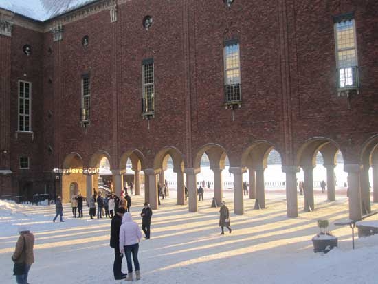 Il cortile interno dello Stadshuset