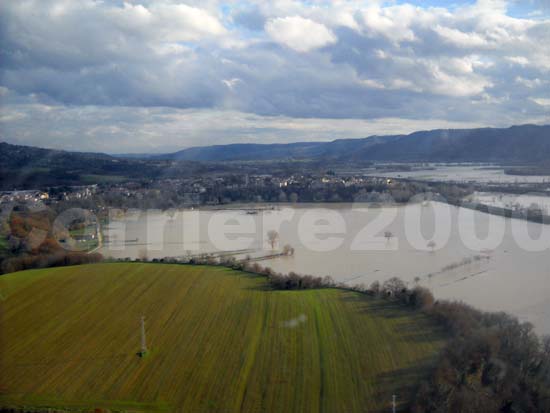 La valle del Tevere inondata tra Bomarzo e Attigliano